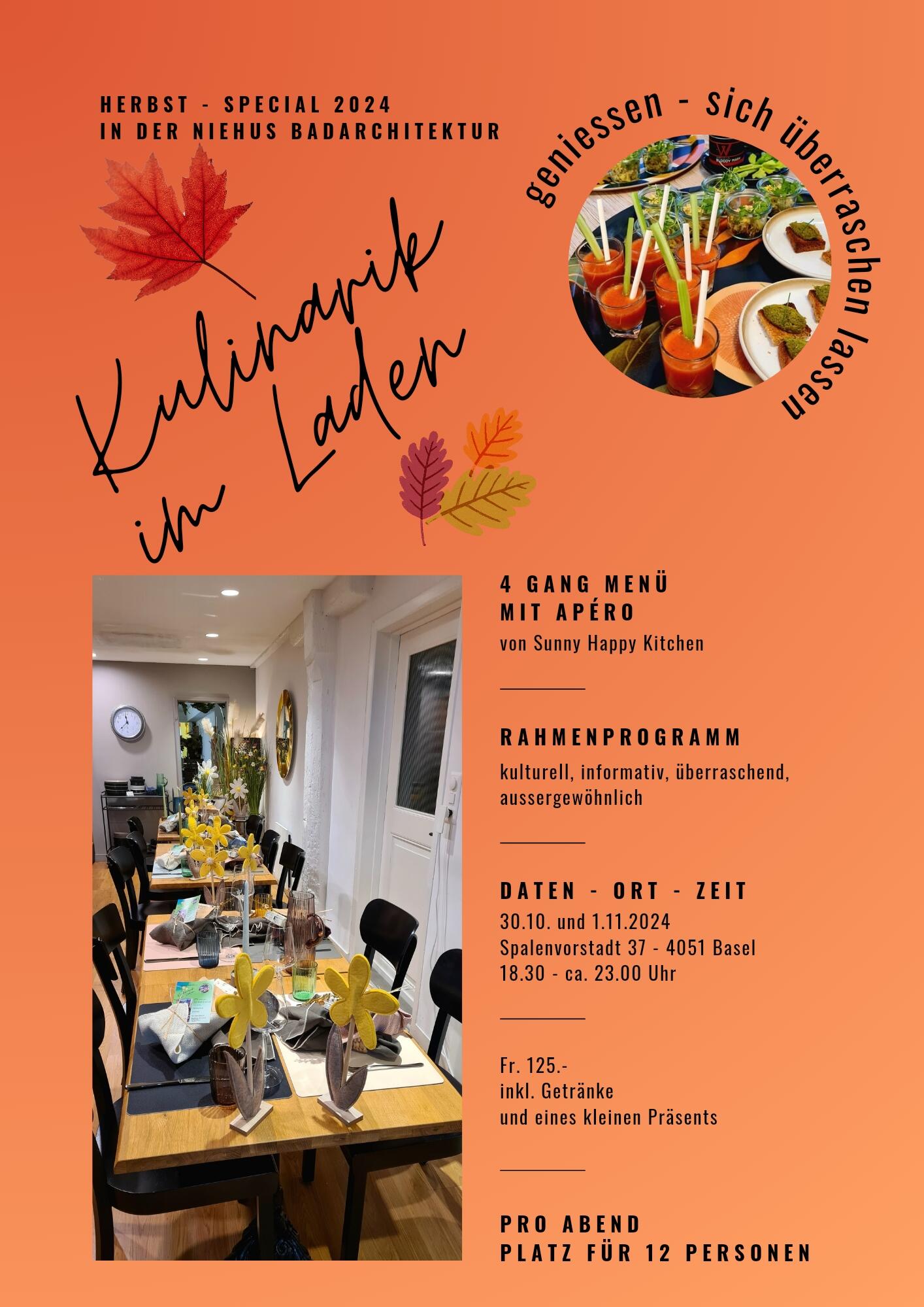 Kulinarik im Laden - 30.10. und 1.11.2024 